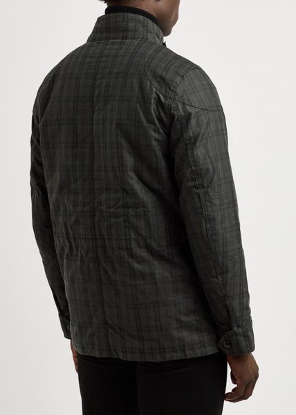 Trialmaster checked waxed cotton jacket 