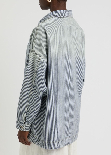 Madison City striped denim jacket