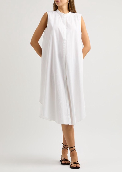 Cotton-poplin midi dress 