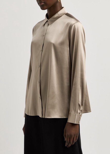 Stretch-silk satin shirt 