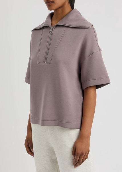 Willow half-zip stretch-jersey T-shirt