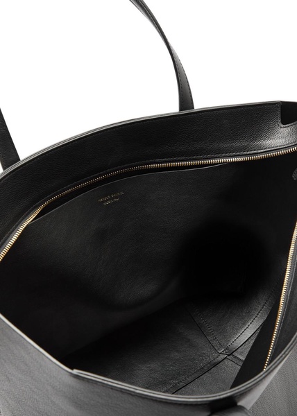 Grained leather tote 