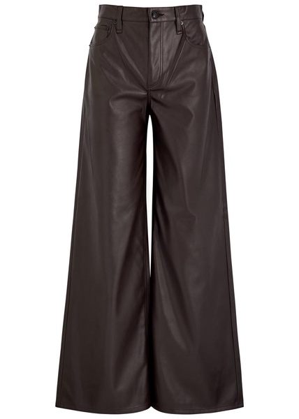 Sophie wide-leg faux leather trousers