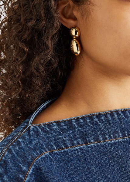 The Klara 18kt gold-plated drop earrings 