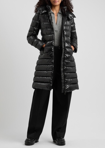 Moka quilted shell coat