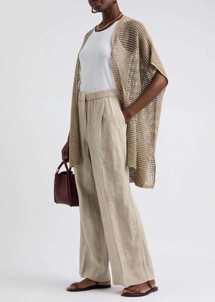 Wide-leg linen trousers