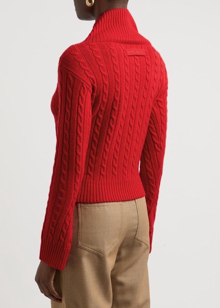 cable-knit merino jumper