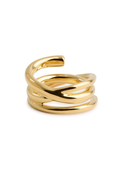 Twisted 18kt gold vermeil ring