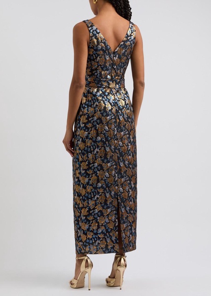 Jules floral brocade maxi dress