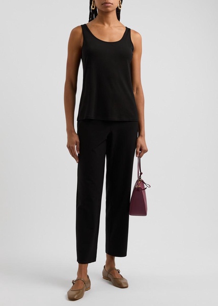 Cropped straight-leg trousers 