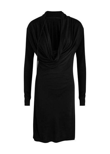 Draped satin-jersey dress 