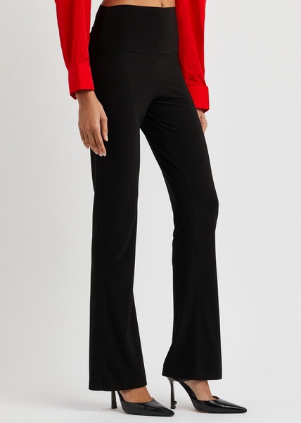 Bootcut stretch-jersey trousers