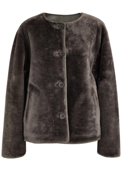 Lucine reversible shearling and leather jacket