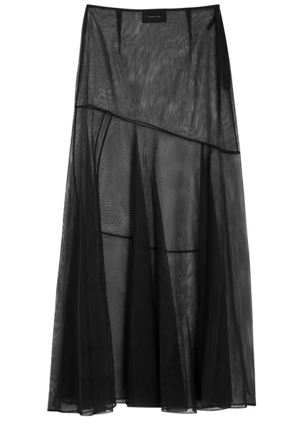 Sheer tulle maxi skirt 