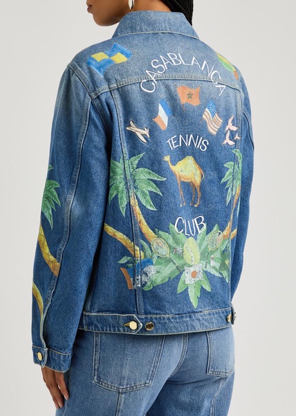 Tennis Club printed denim jacket 