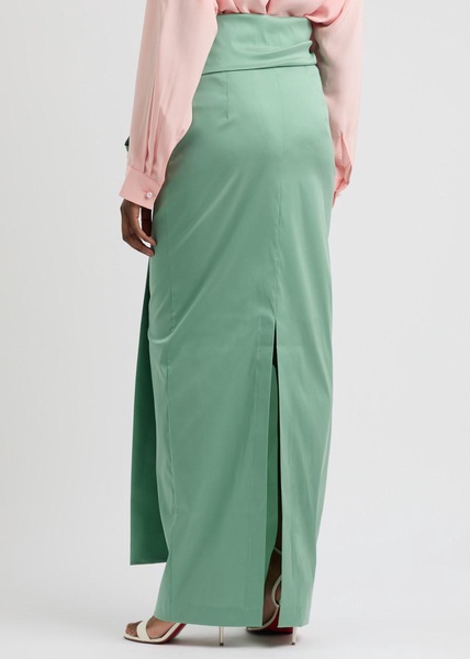 Bernard bow-embellished taffeta maxi skirt