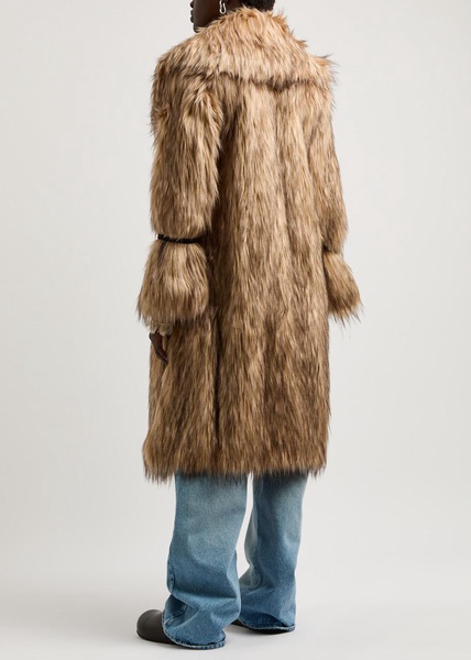 Graca panelled faux fur coat 