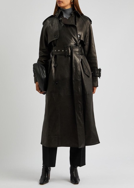 Rennie leather trench coat 