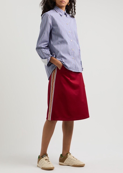 Lotus striped cotton-poplin shirt