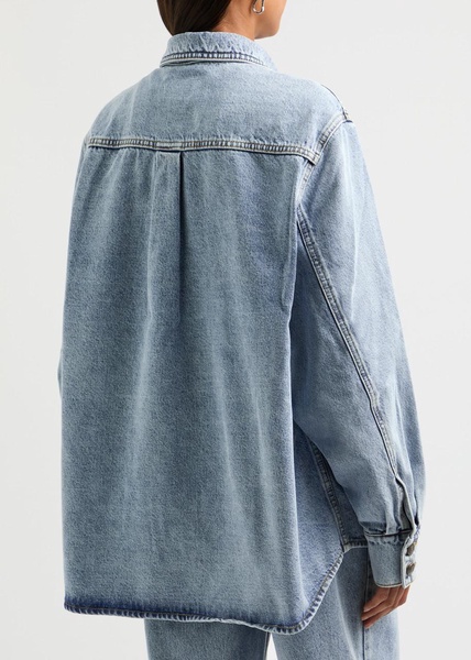 Oversized denim shirt