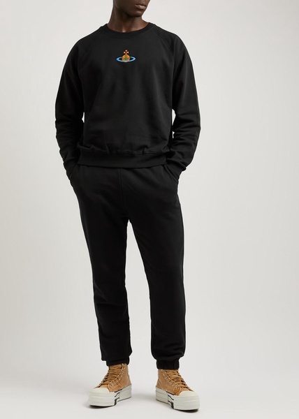 Orb-embroidered cotton sweatpants 