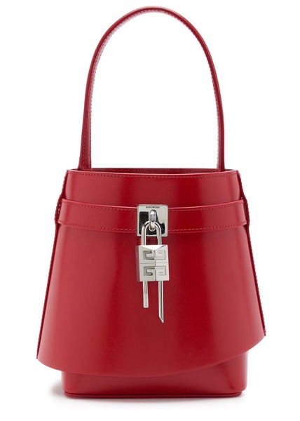 Shark Lock leather bucket bag