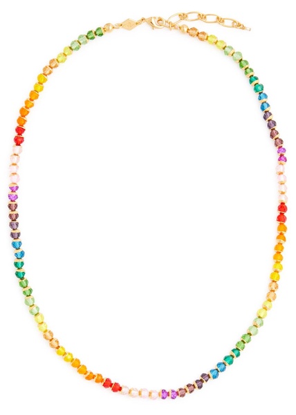 Tennis Kinda 18kt gold-plated beaded necklace