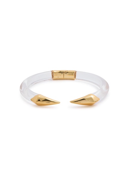 Pyramid Lucite and 14kt gold-plated bracelet