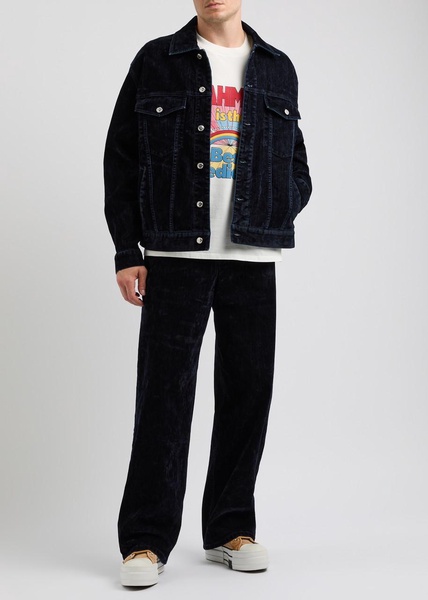 Moleskin brushed stretch-denim jacket