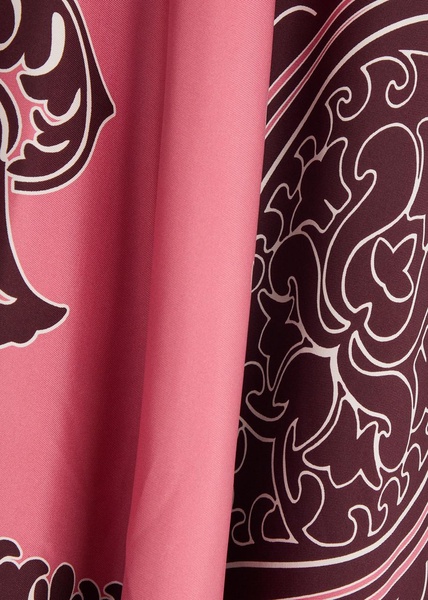 Foulard printed silk-satin shirt