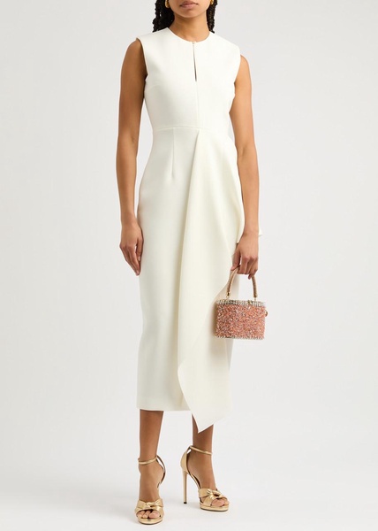 Raya draped midi dress