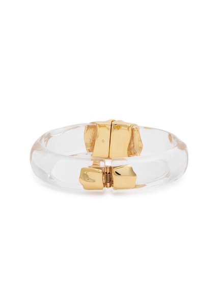 Molten 14kt gold-plated and Lucite bracelet 