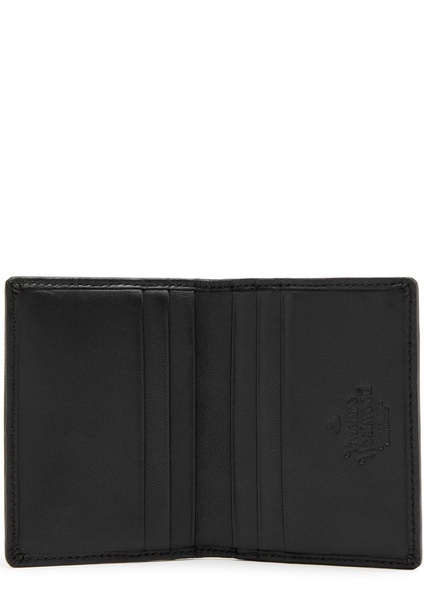 Embossed leather card holder