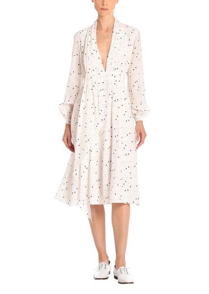 reese dress in printed silk crepe de chine