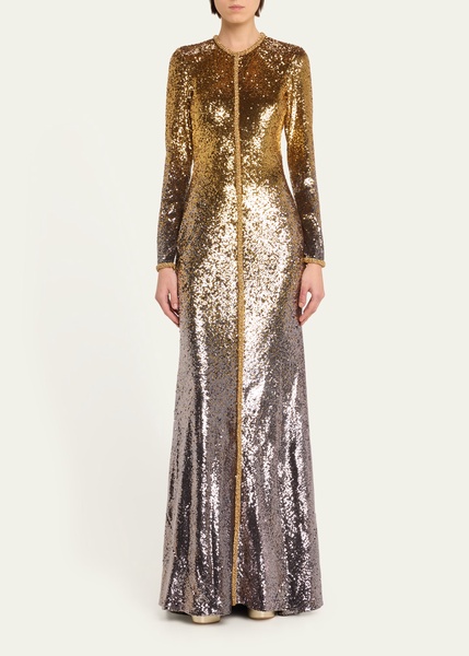 Ombre Sequin Gown