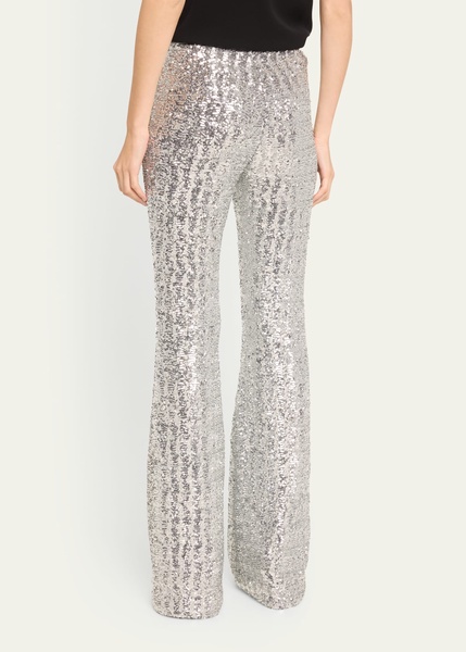 Stretch Sequin Flare Pants