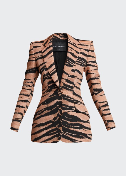 Tiger Jacquard Blazer Jacket