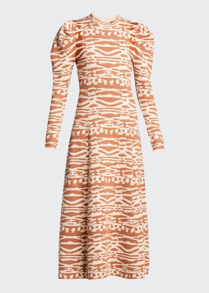 Andromeda Midi Jacquard Dress