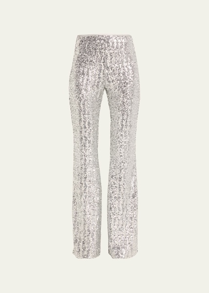 Stretch Sequin Flare Pants