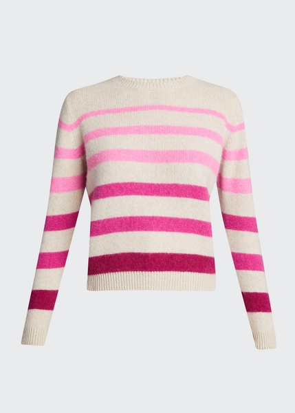 Horizon Stripe Simple Crew Cashmere Sweater