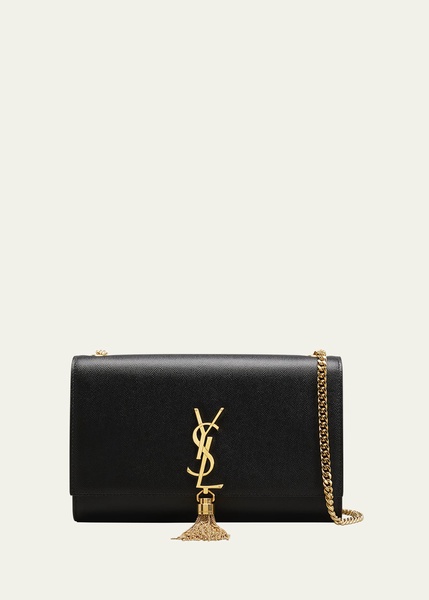 Kate Medium Tassel YSL Wallet on Chain in Grained Leather