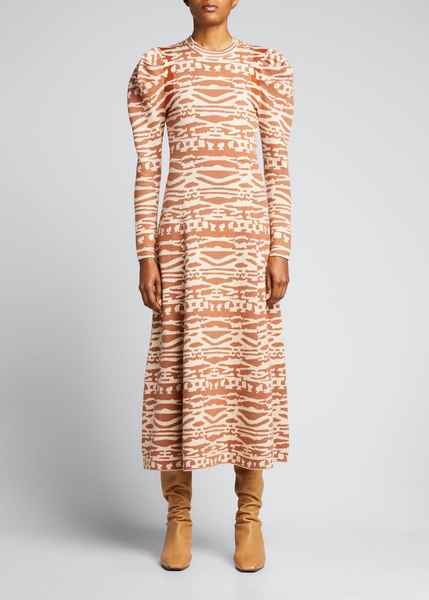 Andromeda Midi Jacquard Dress