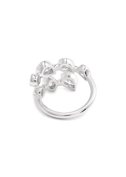 Arc rhodium-plated ring 