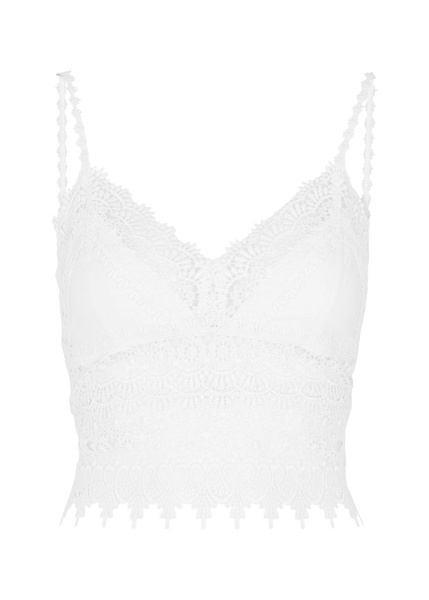 Dana guipure lace crop top