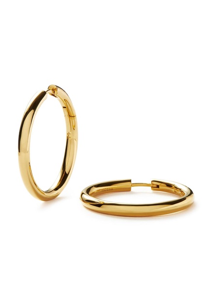 Tunnel large 18kt gold-plated hoop earrings 