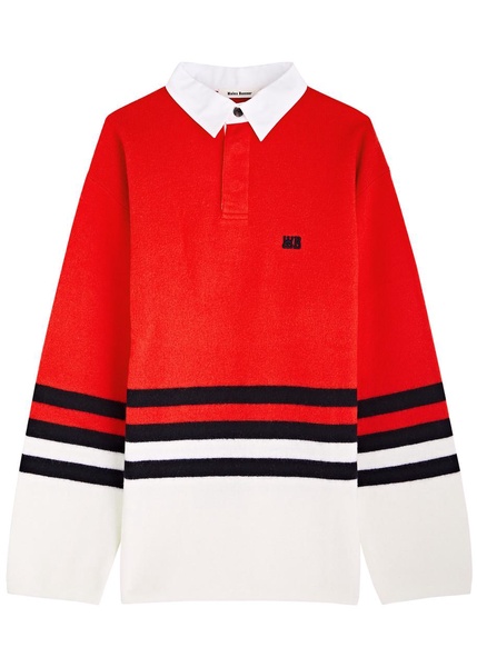 Cypher striped wool polo shirt