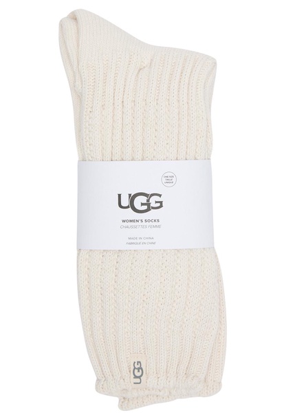 Ribbed cotton-blend socks