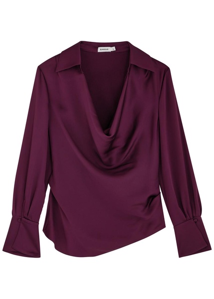 Symone draped satin blouse