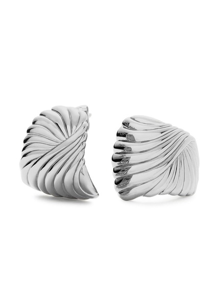 Ripple silver-plated stud earrings 