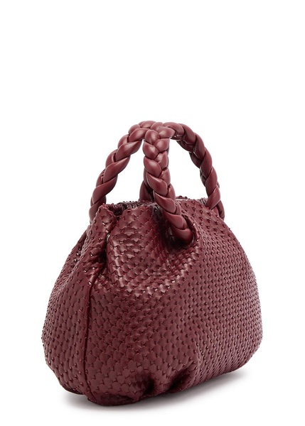 Bombon M woven leather cross-body bag 